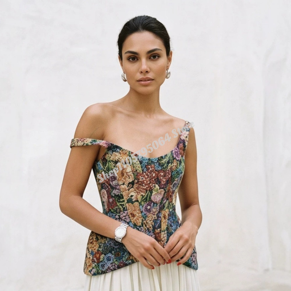 Neues Damen-Top mit Blumenmust – Corset Waist Cinch Bewertung und Preis